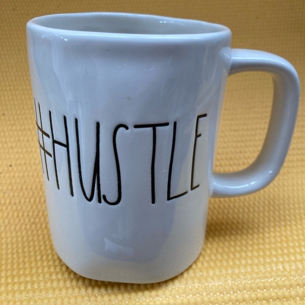 RAE DUNN BY MAGENTA " #HUSTLE” CERAMIC COFFEE MUG 14oz.